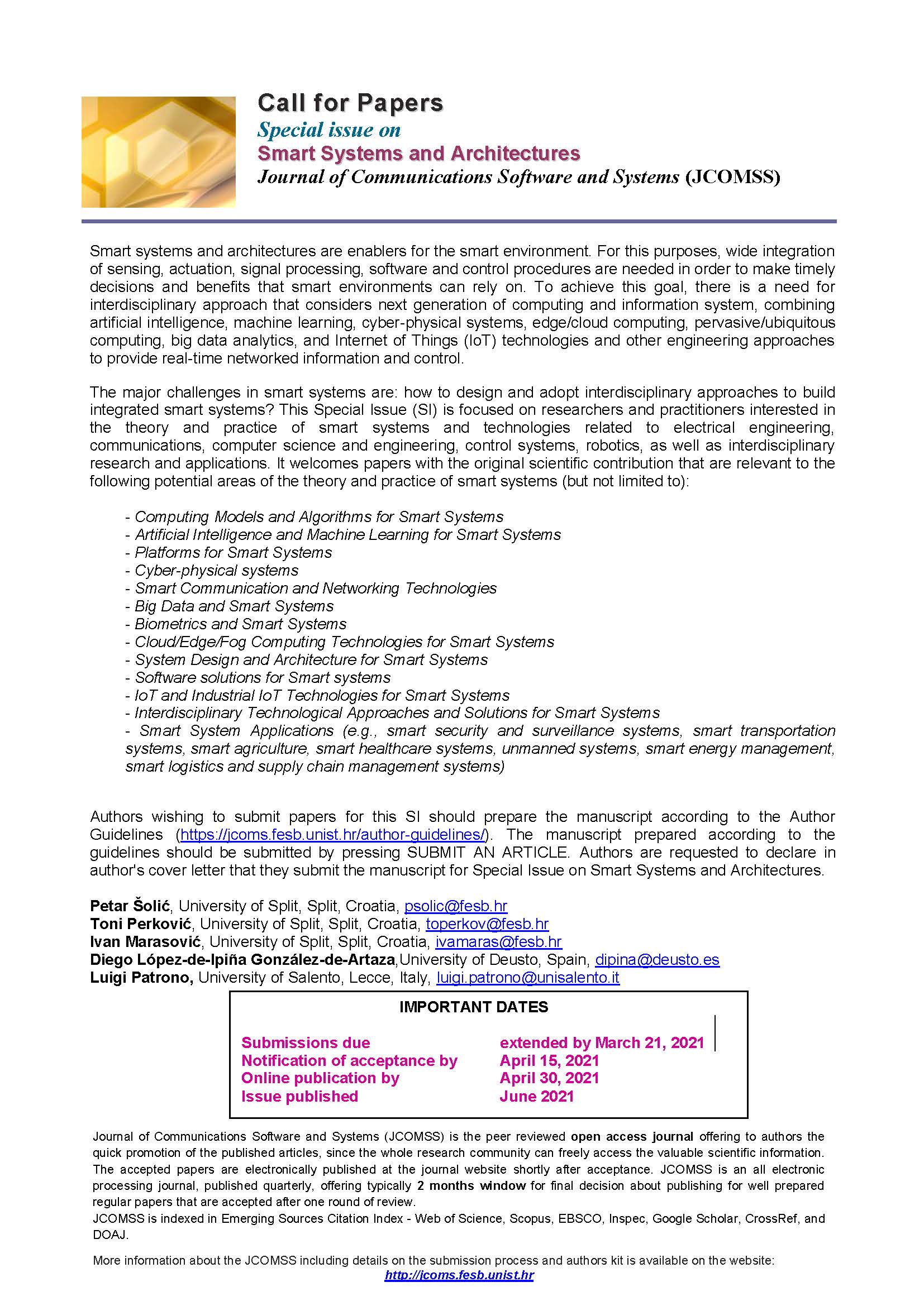 Call for papers: General instructions